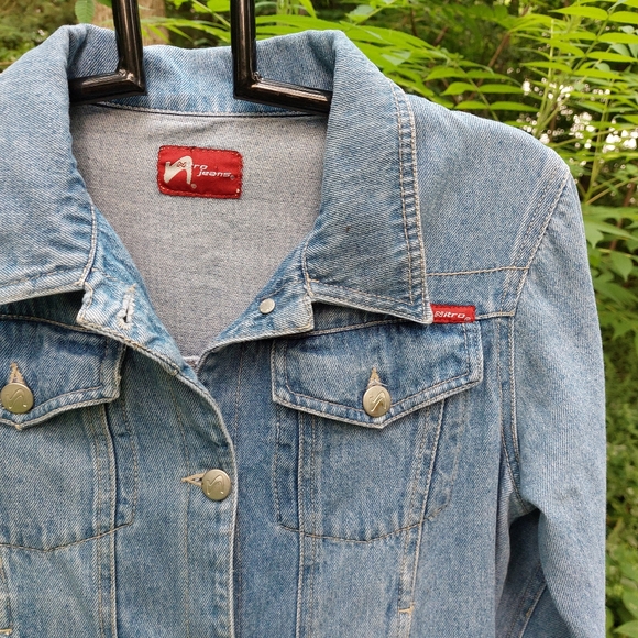 Vtg Denim Button Front Midi Dress - Picture 3 of 7